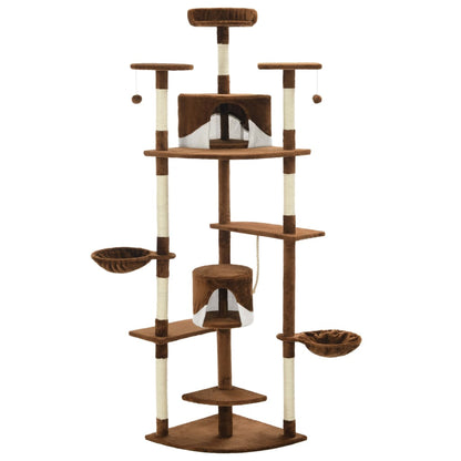 Berkfield Cat Tree with Sisal Scratching Posts 203 cm Brown and White