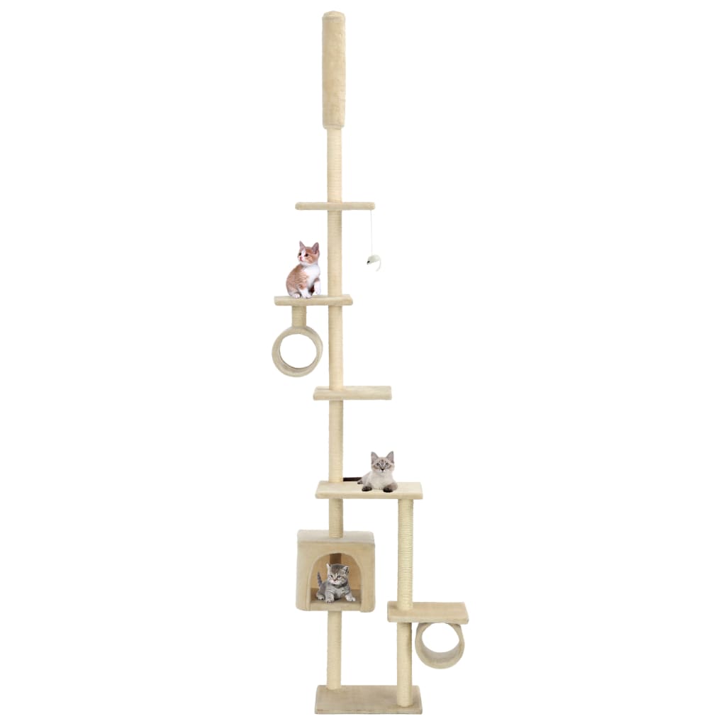 Berkfield Cat Tree with Sisal Scratching Posts 260 cm Beige