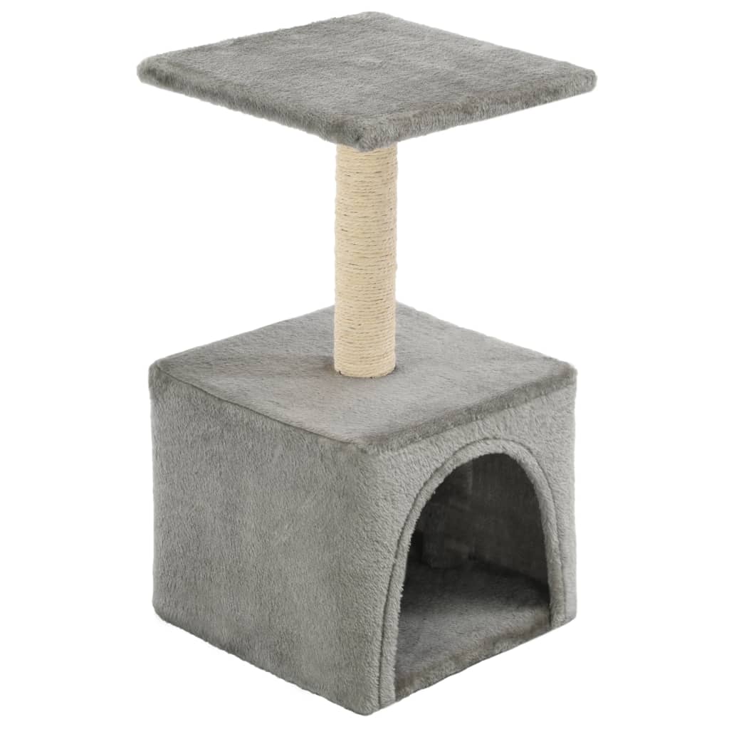 Berkfield Cat Tree with Sisal Scratching Post 55 cm Grey