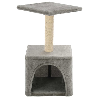 Berkfield Cat Tree with Sisal Scratching Post 55 cm Grey