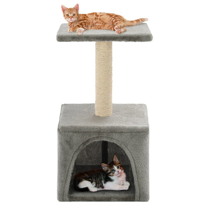 Berkfield Cat Tree with Sisal Scratching Post 55 cm Grey