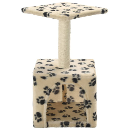 Berkfield Cat Tree with Sisal Scratching Post 55 cm Beige Paw Print