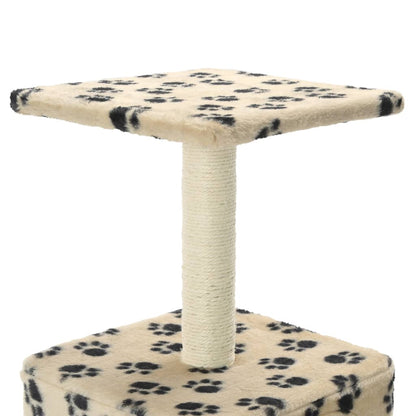 Berkfield Cat Tree with Sisal Scratching Post 55 cm Beige Paw Print