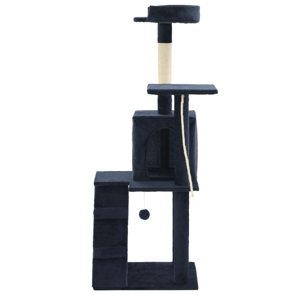 Berkfield Cat Tree with Sisal Scratching Posts 120 cm Dark Blue