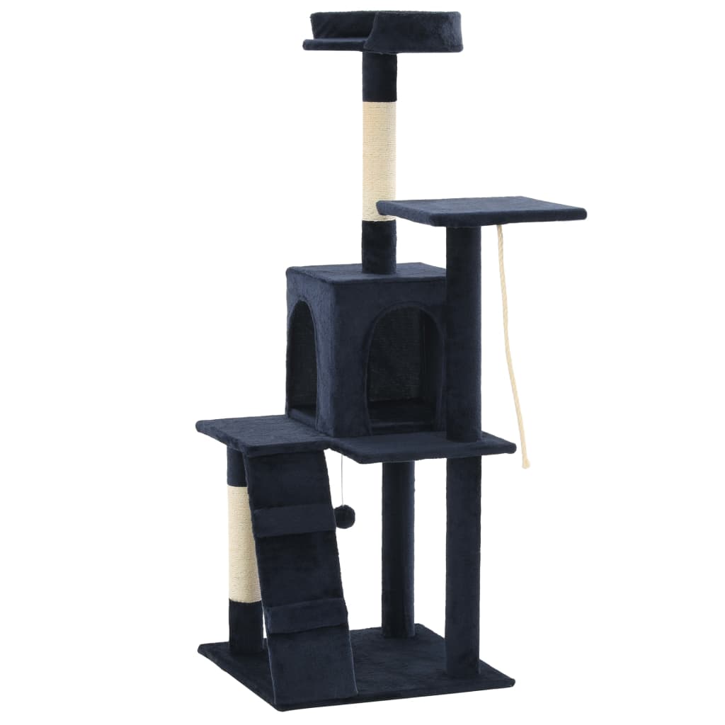 Berkfield Cat Tree with Sisal Scratching Posts 120 cm Dark Blue