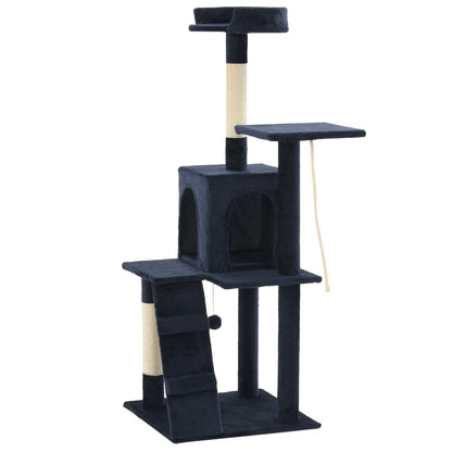 Berkfield Cat Tree with Sisal Scratching Posts 120 cm Dark Blue