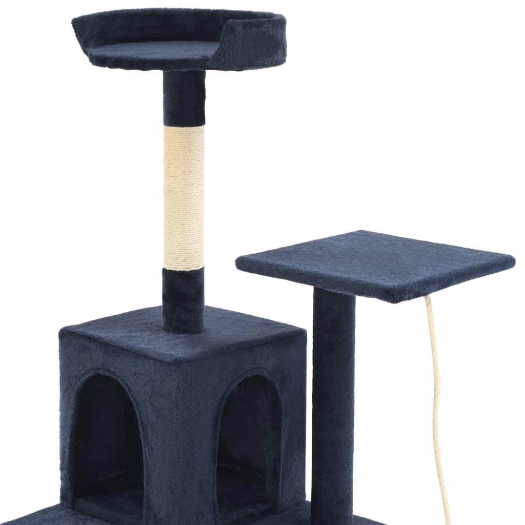 Berkfield Cat Tree with Sisal Scratching Posts 120 cm Dark Blue