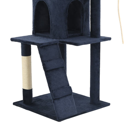 Berkfield Cat Tree with Sisal Scratching Posts 120 cm Dark Blue
