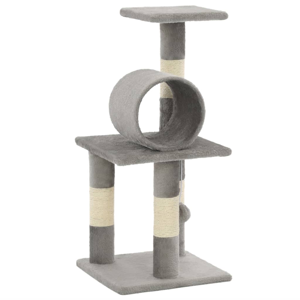 Berkfield Cat Tree with Sisal Scratching Posts 65 cm Grey