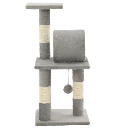 Berkfield Cat Tree with Sisal Scratching Posts 65 cm Grey