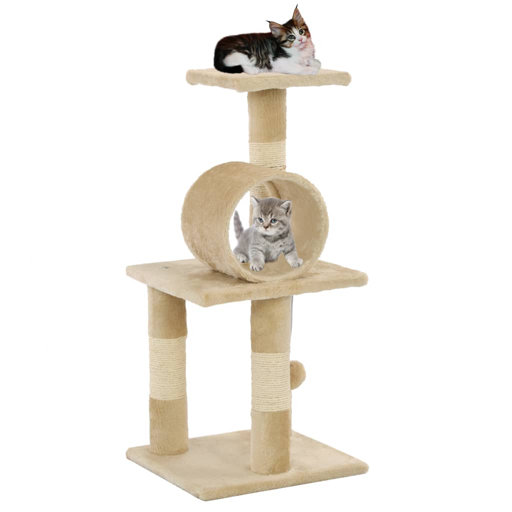 Berkfield Cat Tree with Sisal Scratching Posts 65 cm Beige