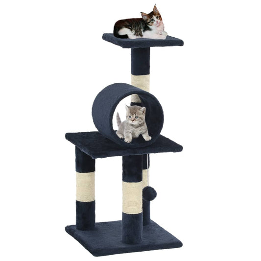 Berkfield Cat Tree with Sisal Scratching Posts 65 cm Dark Blue