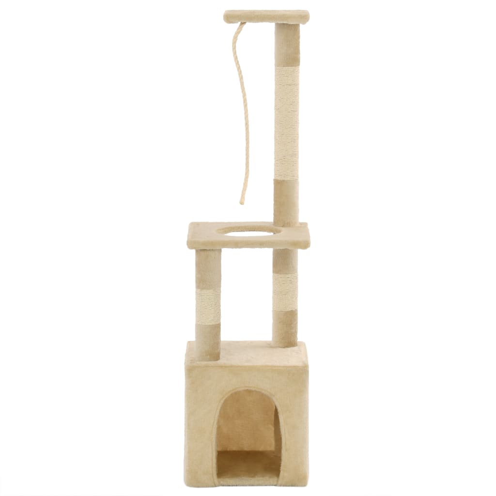 Berkfield Cat Tree with Sisal Scratching Posts 109 cm Beige