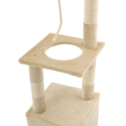 Berkfield Cat Tree with Sisal Scratching Posts 109 cm Beige