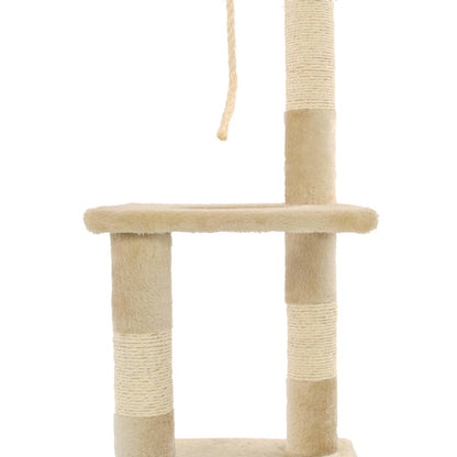 Berkfield Cat Tree with Sisal Scratching Posts 109 cm Beige