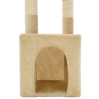 Berkfield Cat Tree with Sisal Scratching Posts 109 cm Beige