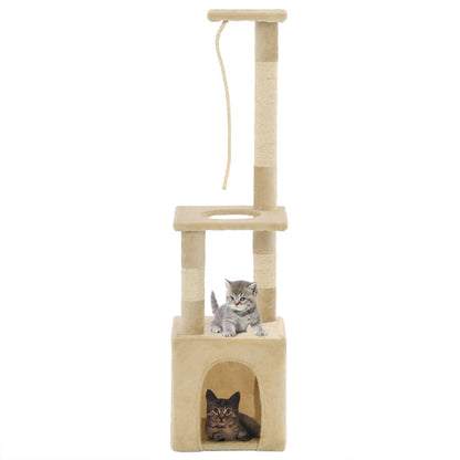 Berkfield Cat Tree with Sisal Scratching Posts 109 cm Beige