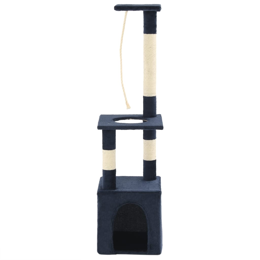 Berkfield Cat Tree with Sisal Scratching Posts 109 cm Dark Blue