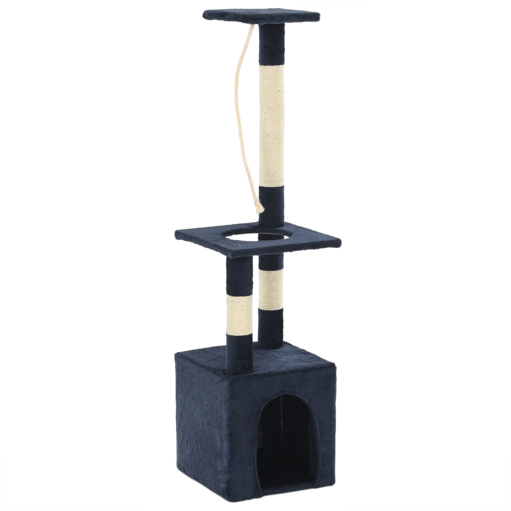 Berkfield Cat Tree with Sisal Scratching Posts 109 cm Dark Blue