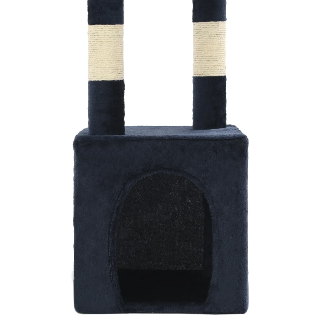 Berkfield Cat Tree with Sisal Scratching Posts 109 cm Dark Blue
