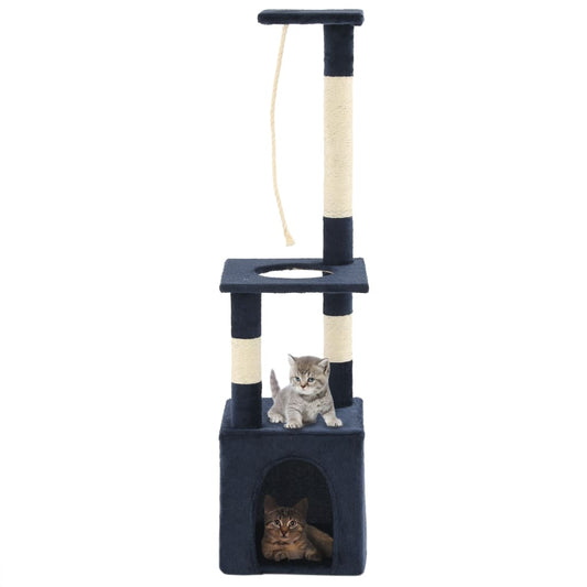 Berkfield Cat Tree with Sisal Scratching Posts 109 cm Dark Blue