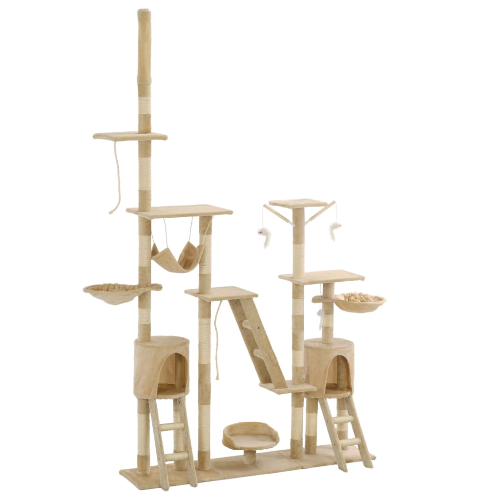 Berkfield Cat Tree with Sisal Scratching Posts 230-250 cm Beige