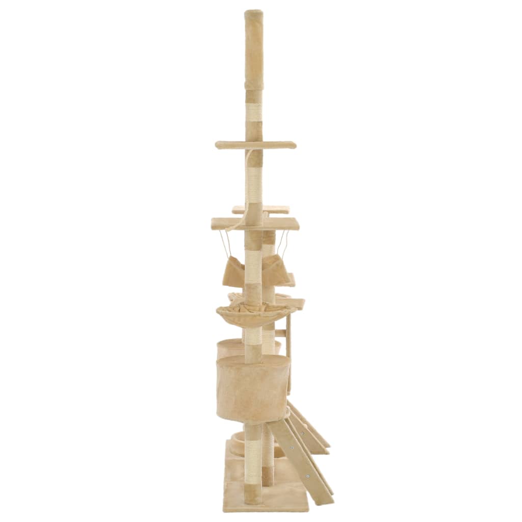 Berkfield Cat Tree with Sisal Scratching Posts 230-250 cm Beige