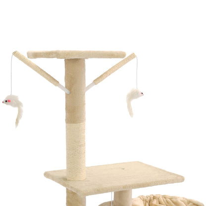 Berkfield Cat Tree with Sisal Scratching Posts 230-250 cm Beige