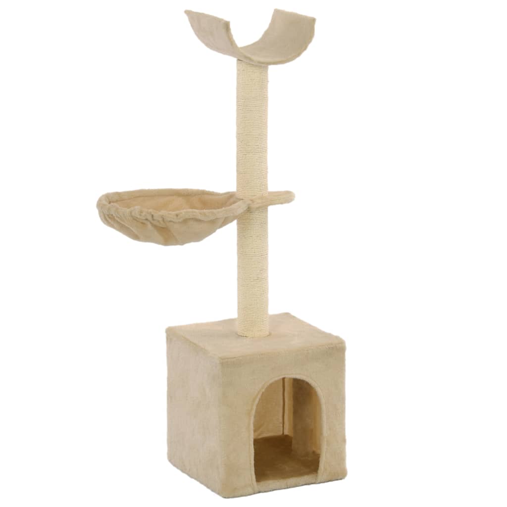 Berkfield Cat Tree with Sisal Scratching Posts 105 cm Beige
