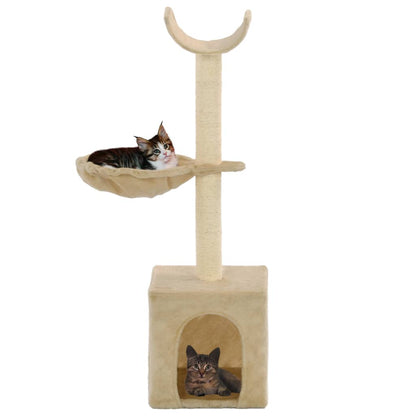 Berkfield Cat Tree with Sisal Scratching Posts 105 cm Beige