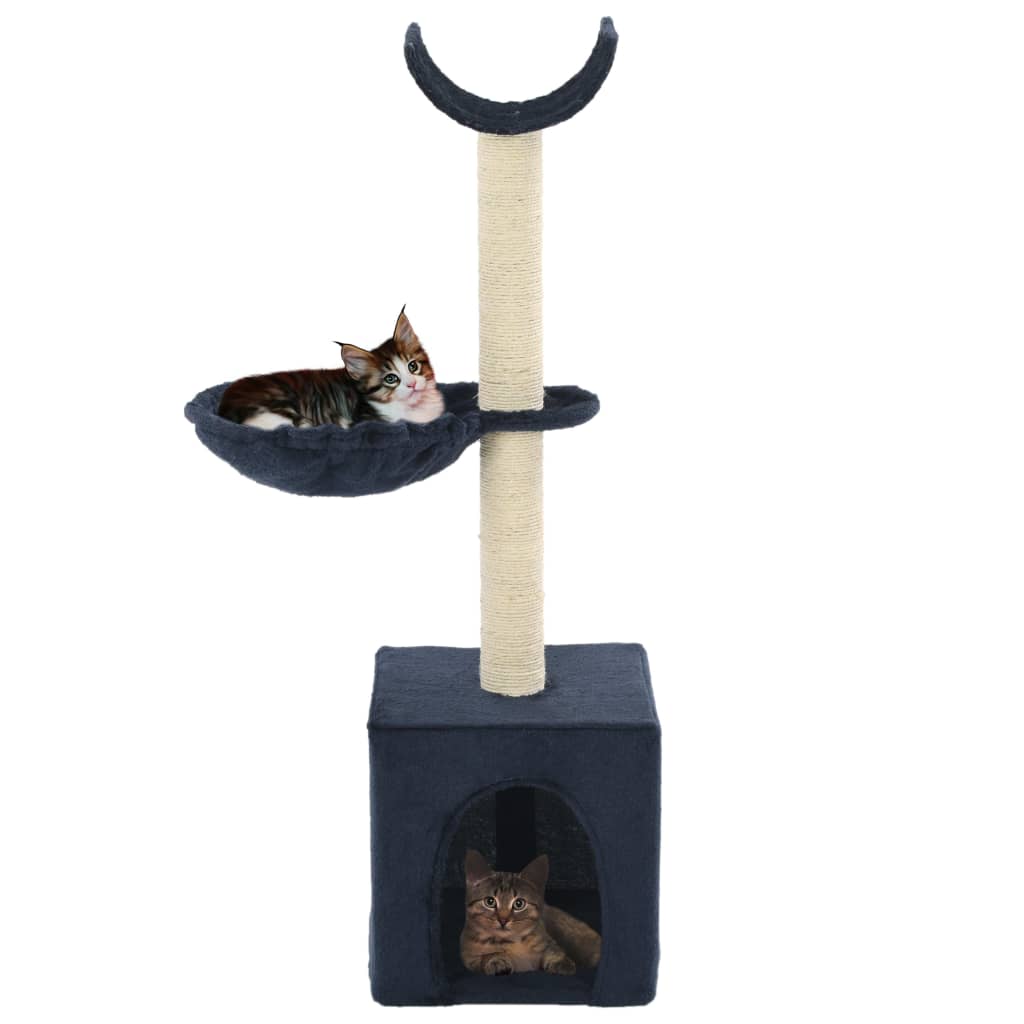 Berkfield Cat Tree with Sisal Scratching Posts 105 cm Blue