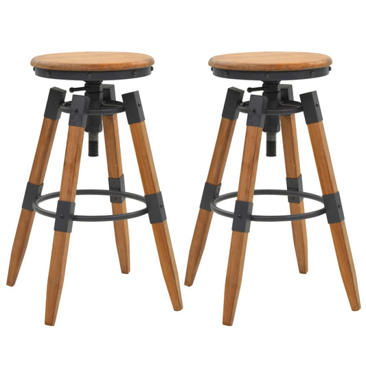 Berkfield Bar Stools 2 pcs Solid Fir Wood