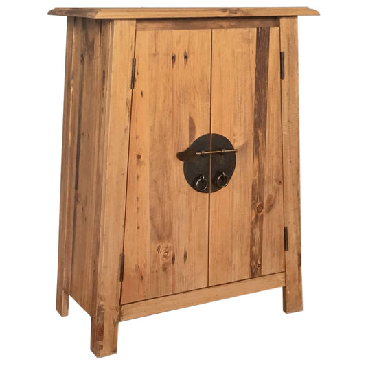 Berkfield Bathroom Side Cabinet Solid Pinewood 59x32x80 cm