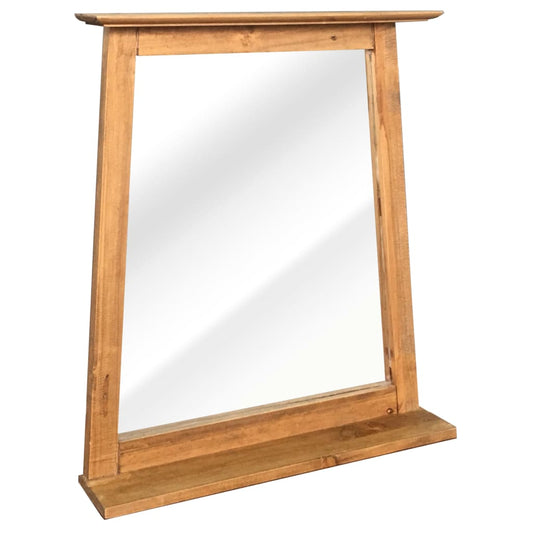 Berkfield Bathroom Mirror Solid Pinewood 70x12x79 cm