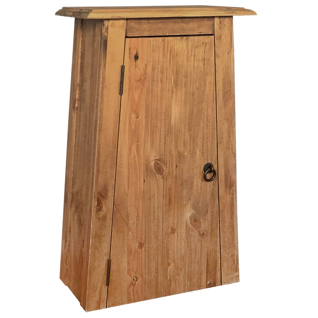 Berkfield Bathroom Wall Cabinet Solid Pinewood 42x23x70 cm