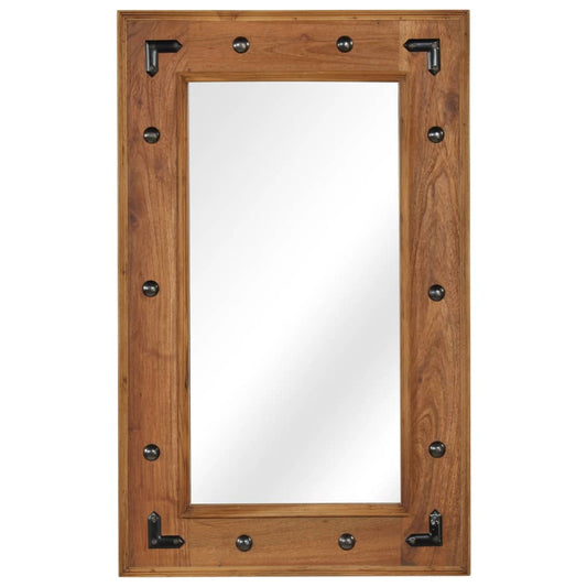 Berkfield Mirror Solid Acacia Wood 50x80 cm