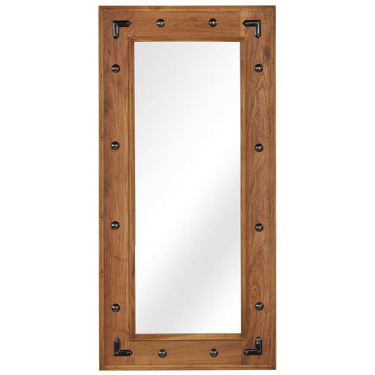 Berkfield Mirror Solid Acacia Wood 50x110 cm