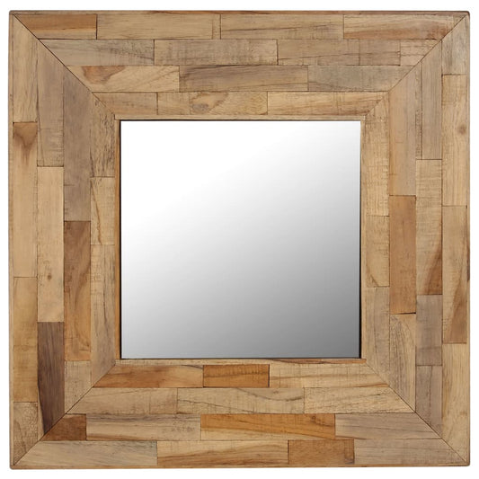 Berkfield Mirror Reclaimed Teak 50x50 cm