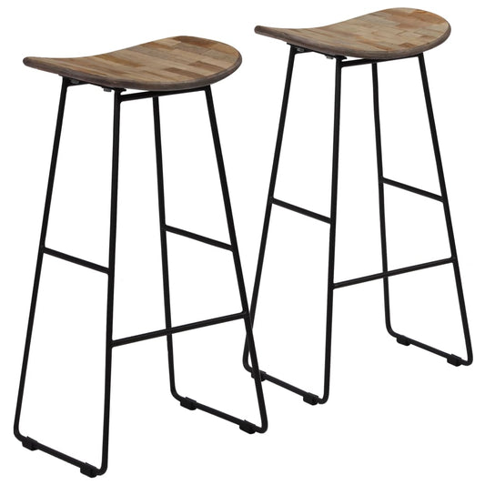 Berkfield Bar Chairs 2 pcs Reclaimed Teak