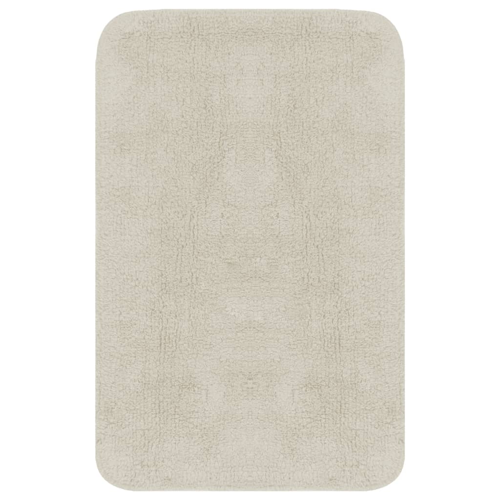 Berkfield Bathroom Mat Set 2 Pieces Fabric White