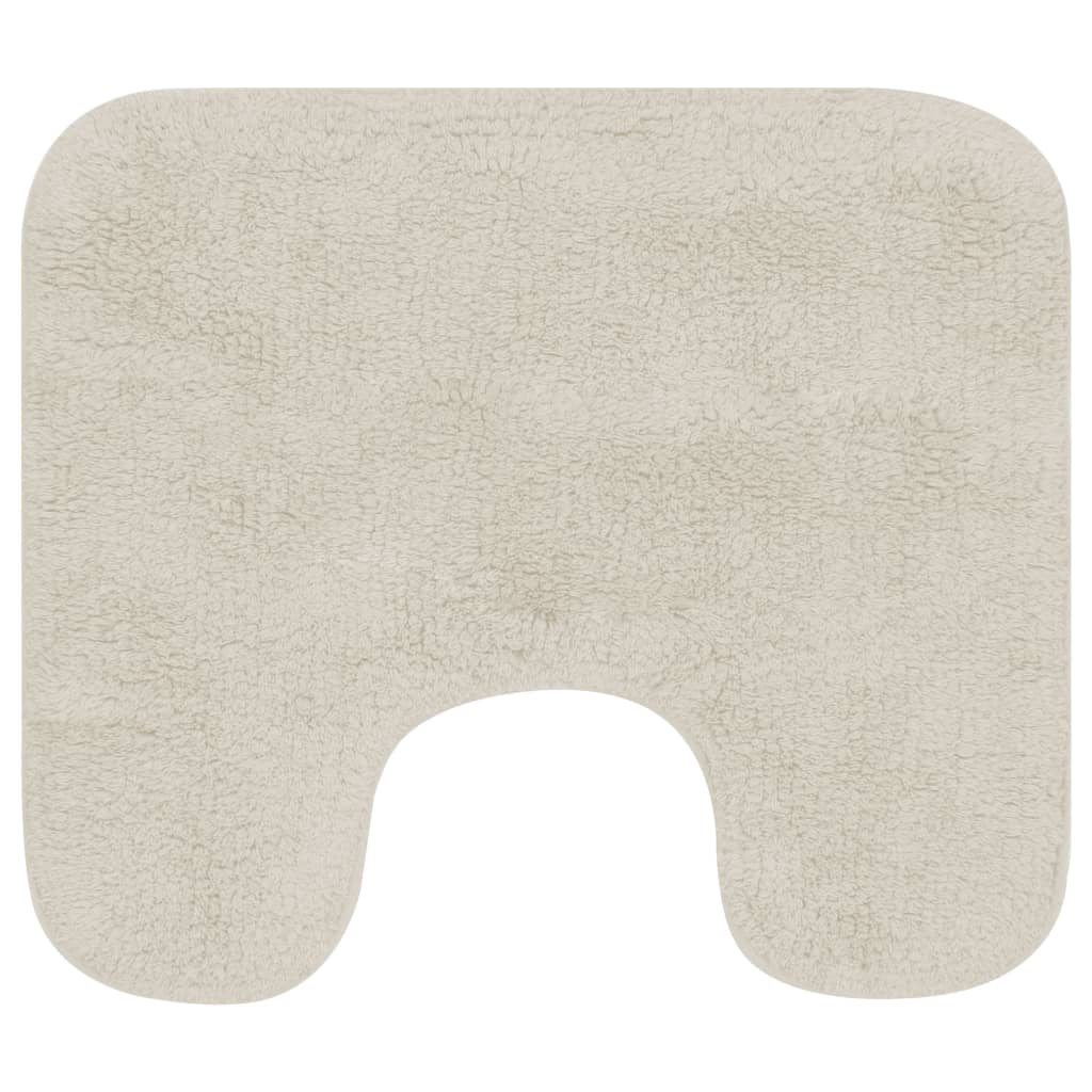 Berkfield Bathroom Mat Set 2 Pieces Fabric White