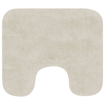 Berkfield Bathroom Mat Set 2 Pieces Fabric White