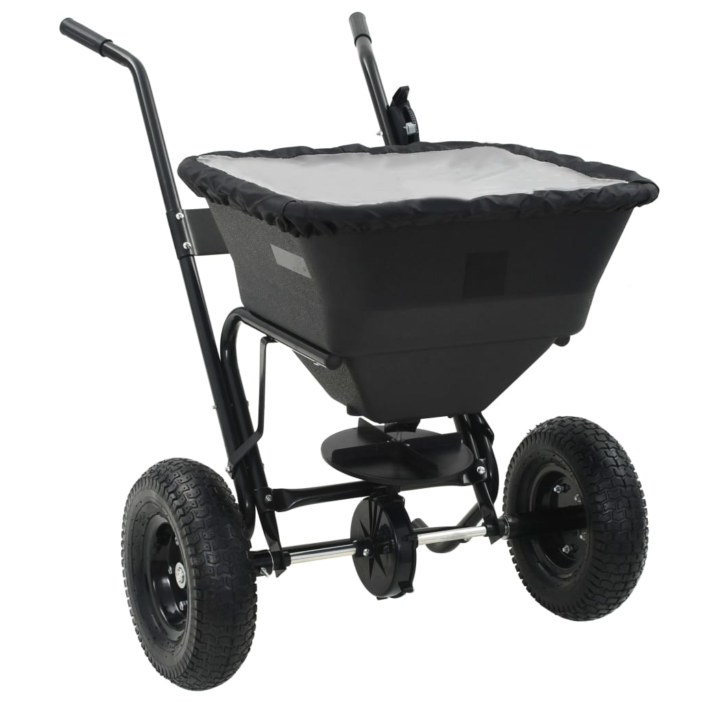 Berkfield Walk Behind Salt Spreader PVC and Steel 106x73x76 cm 45 L