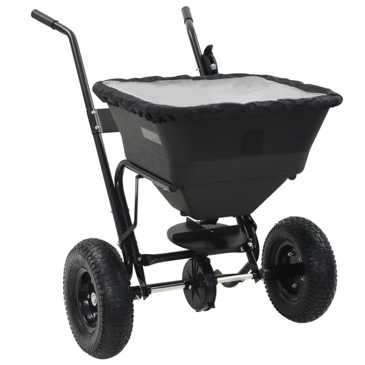Berkfield Walk Behind Salt Spreader PVC and Steel 106x73x76 cm 45 L