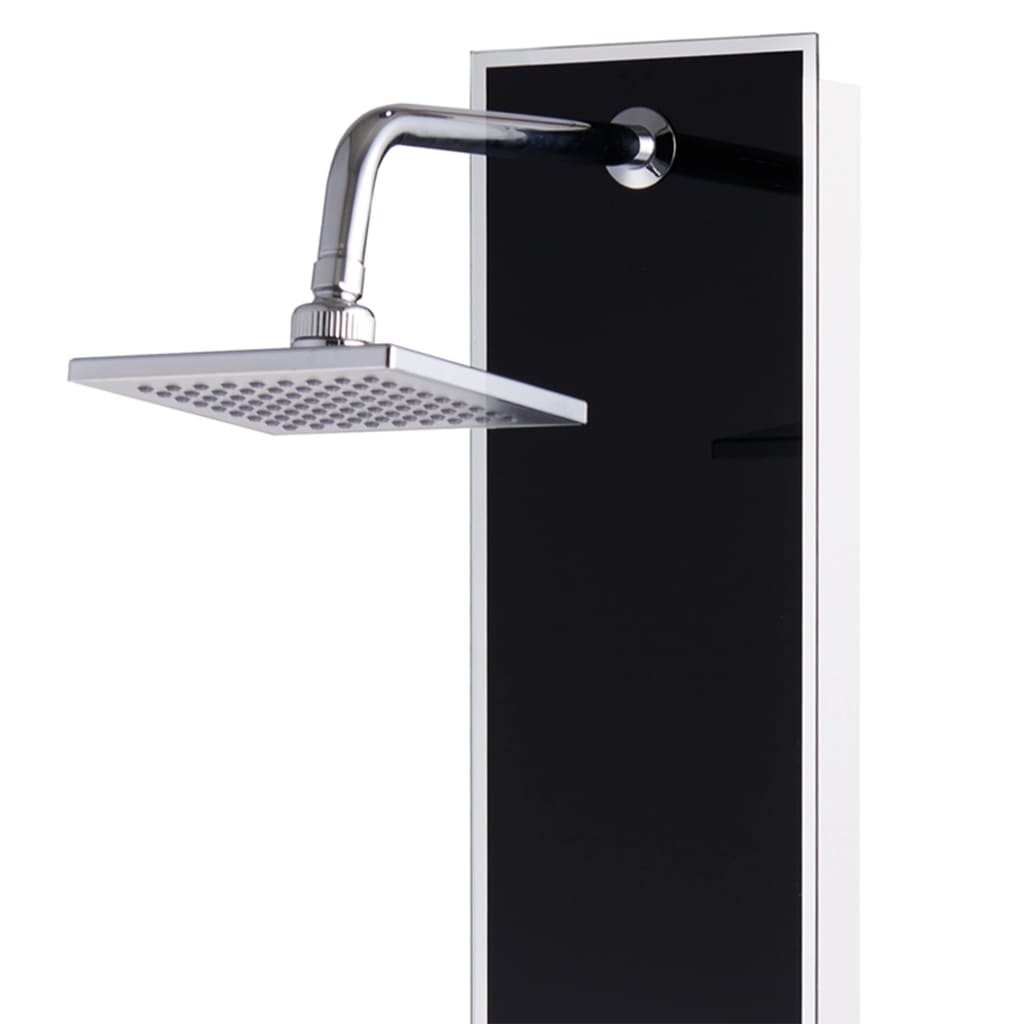 Berkfield Shower Panel Unit Glass 18x42.1x120 cm Black