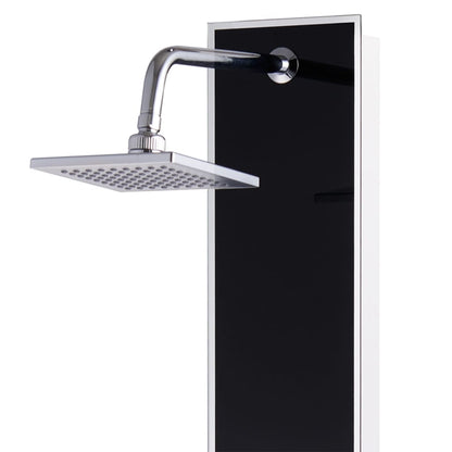 Berkfield Shower Panel Unit Glass 18x42.1x120 cm Black