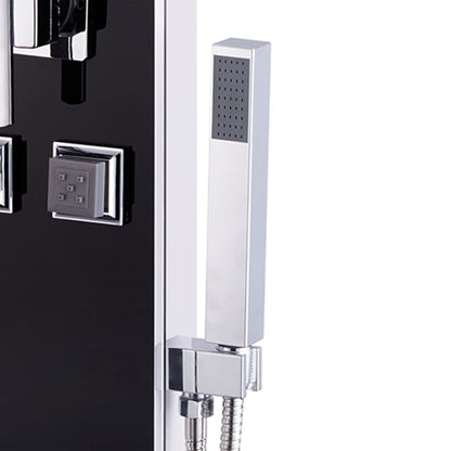 Berkfield Shower Panel Unit Glass 18x42.1x120 cm Black