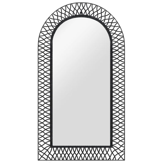 Berkfield Wall Mirror Arched 60x110 cm Black