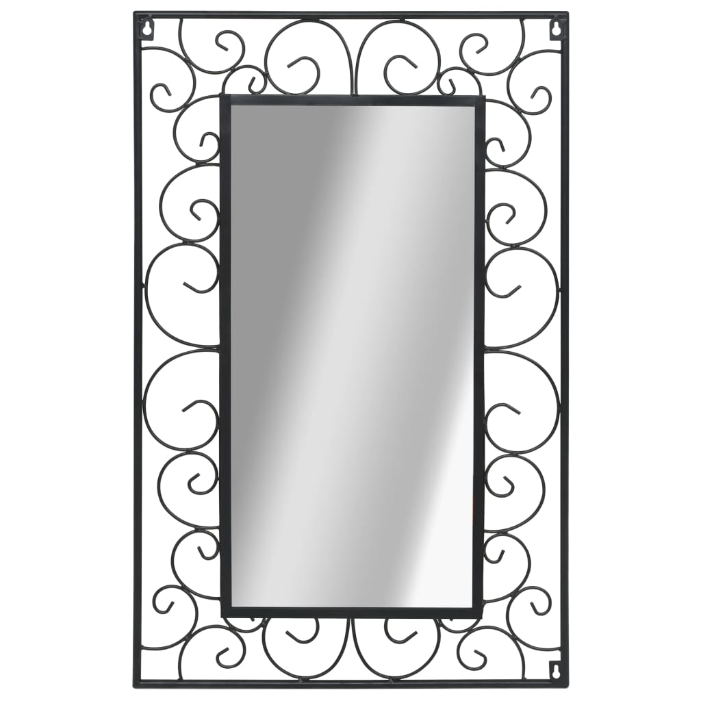Berkfield Wall Mirror Rectangular 50x80 cm Black