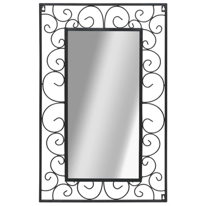 Berkfield Wall Mirror Rectangular 50x80 cm Black